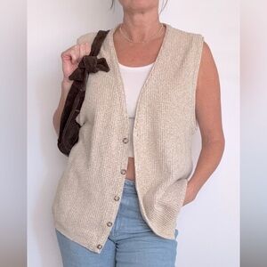 Vintage Eddie Bauer 100% Cotton Men’s Sweater Vest Made in the USA 🇺🇸